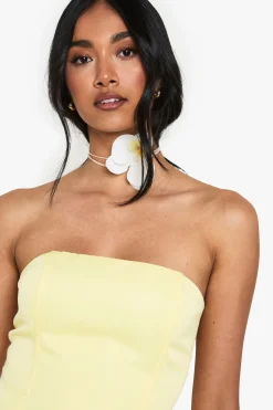 Structured Satin Skater Mini Dress
