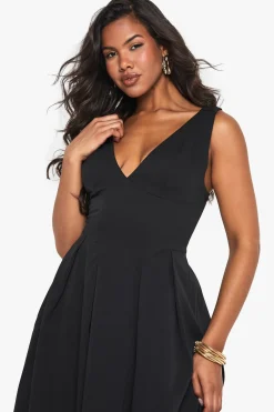 boohoo Structured Skater Maxi Dress<Femme Robes Patineuses|Robes