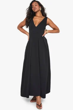 boohoo Structured Skater Maxi Dress<Femme Robes Patineuses|Robes