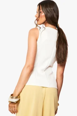 Sunshine Gold Trim Gilet cintré à bordures dorées