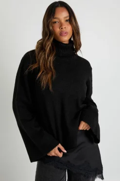 Super doux pull oversize à col roulé
