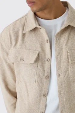 boohooMAN Surchemise Boucle Heavyweight<Homme Chemises Grande Taille|Chemises