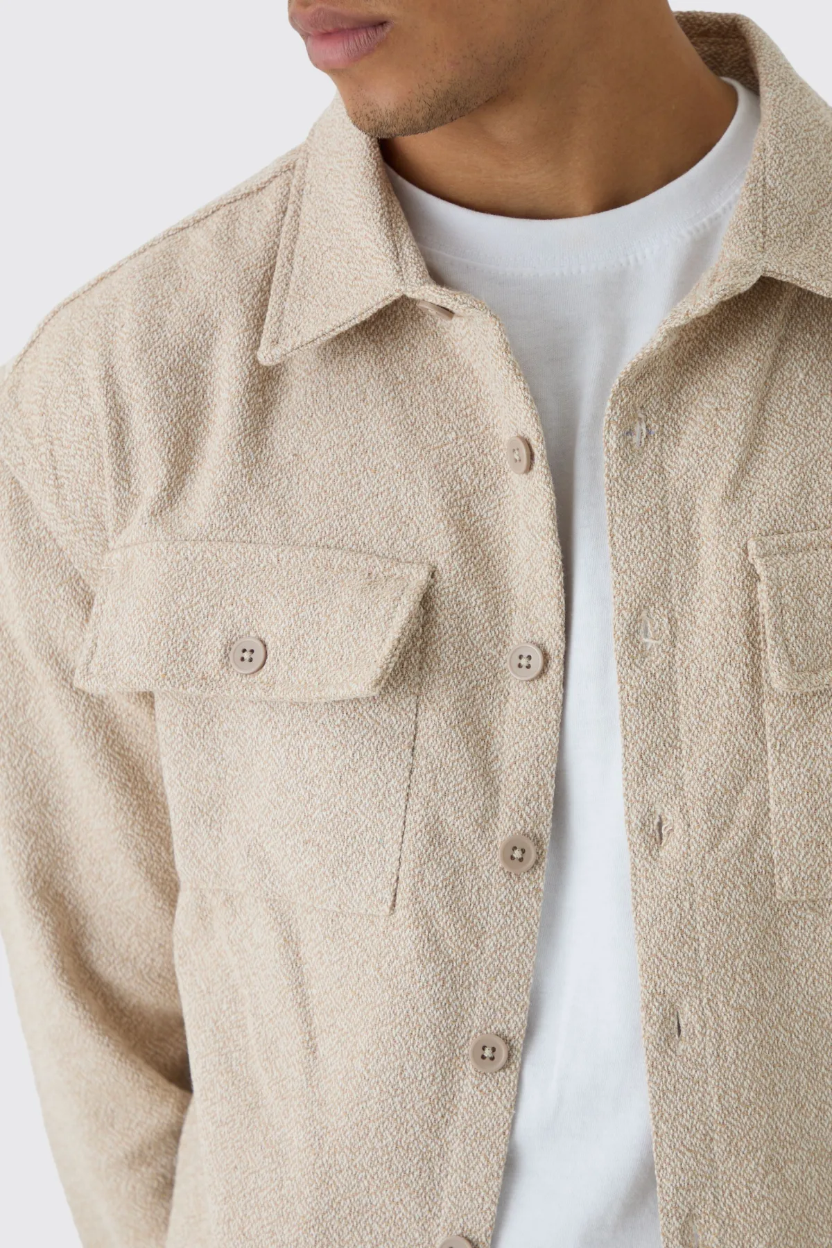 boohooMAN Surchemise Boucle Heavyweight<Homme Chemises Grande Taille|Chemises