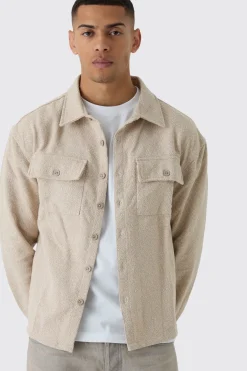 boohooMAN Surchemise Boucle Heavyweight<Homme Chemises Grande Taille|Chemises
