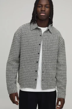 Surchemise Bouclé Texturée Coupe Régulière