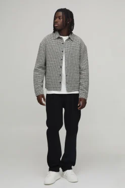 Surchemise Bouclé Texturée Coupe Régulière