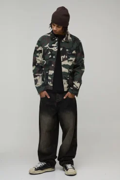 Surchemise Camouflage Délavée Coupe Regular