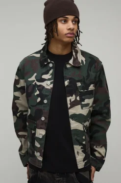 Surchemise Camouflage Délavée Coupe Regular