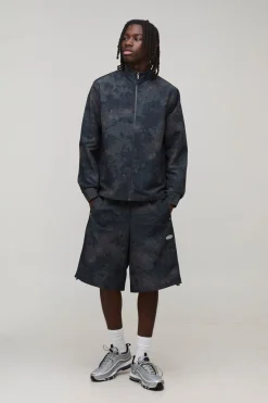 boohooMAN Surchemise À Col Montant En Ripstop<Homme Ensembles|Chemises