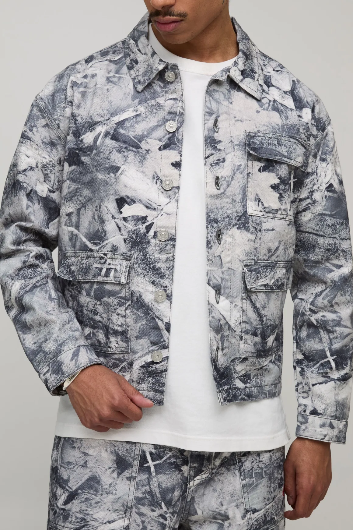 Surchemise Coupe Droite Camouflage Forestier