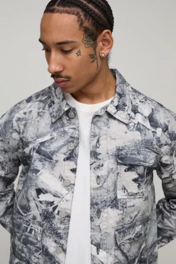 Surchemise Coupe Droite Camouflage Forestier