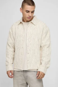 Surchemise en boucle texturée classique