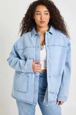 Surchemise En Denim Grande Taille