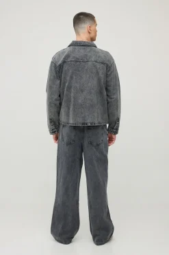Surchemise En Jean Délavé Coupe Ample Oversize