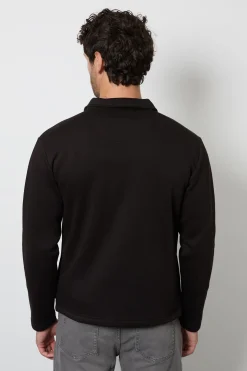 Surchemise En Jersey Noir À Fermeture Éclair