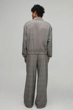Surchemise Harrington Oversize À Carreaux En Tissu Technique Stretch