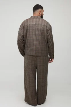 boohooMAN Surchemise Heritage à carreaux oversize Plus<Homme Chemises Grande Taille|Chemises
