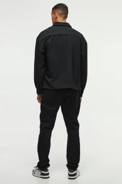 boohooMAN Surchemise jacquard léopard oversize<Homme Chemises