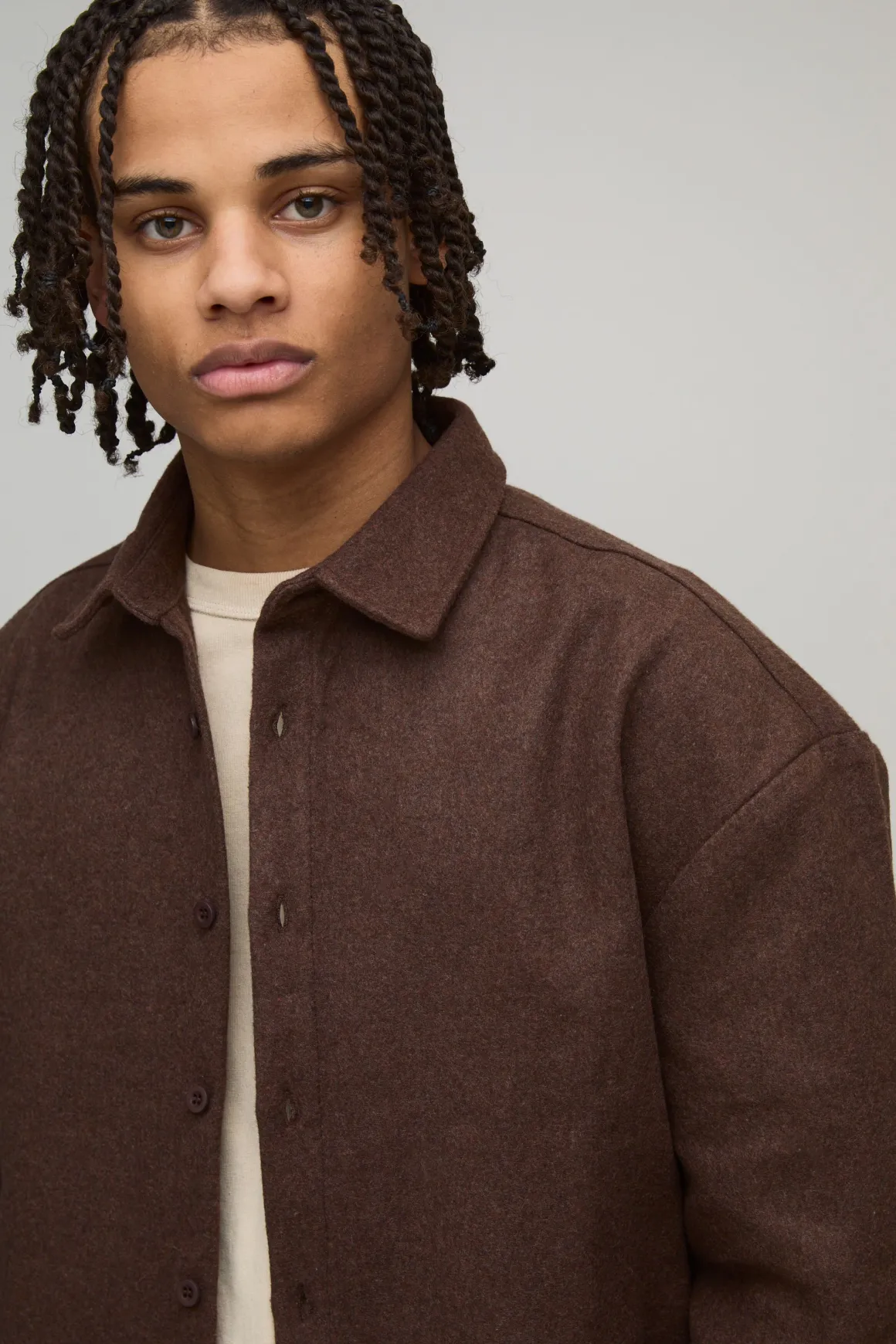 Surchemise Melton Coupe Droite