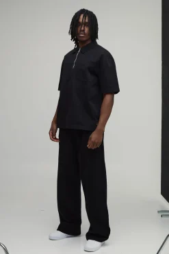 Surchemise Ouvrière Oversize Haute avec Zip Quart