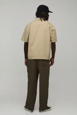 Surchemise Ouvrière Oversize à Fermeture Quart Zip
