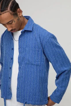 Surchemise oversize à carreaux Boucle Bungee Hem