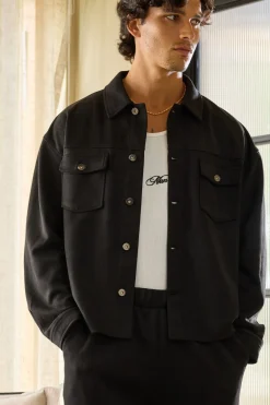 Surchemise oversize en suède synthétique