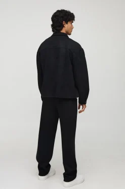 Surchemise oversize en suède synthétique