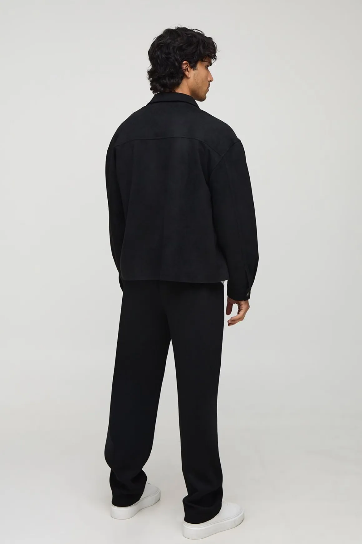 Surchemise oversize en suède synthétique