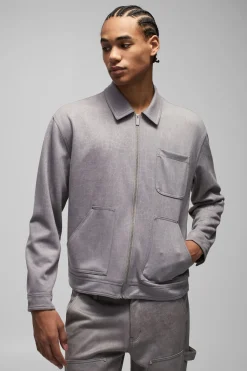 Surchemise oversize en synthétique croco