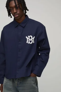 Surchemise Oversize À Manches Longues Avec Appliqué BM