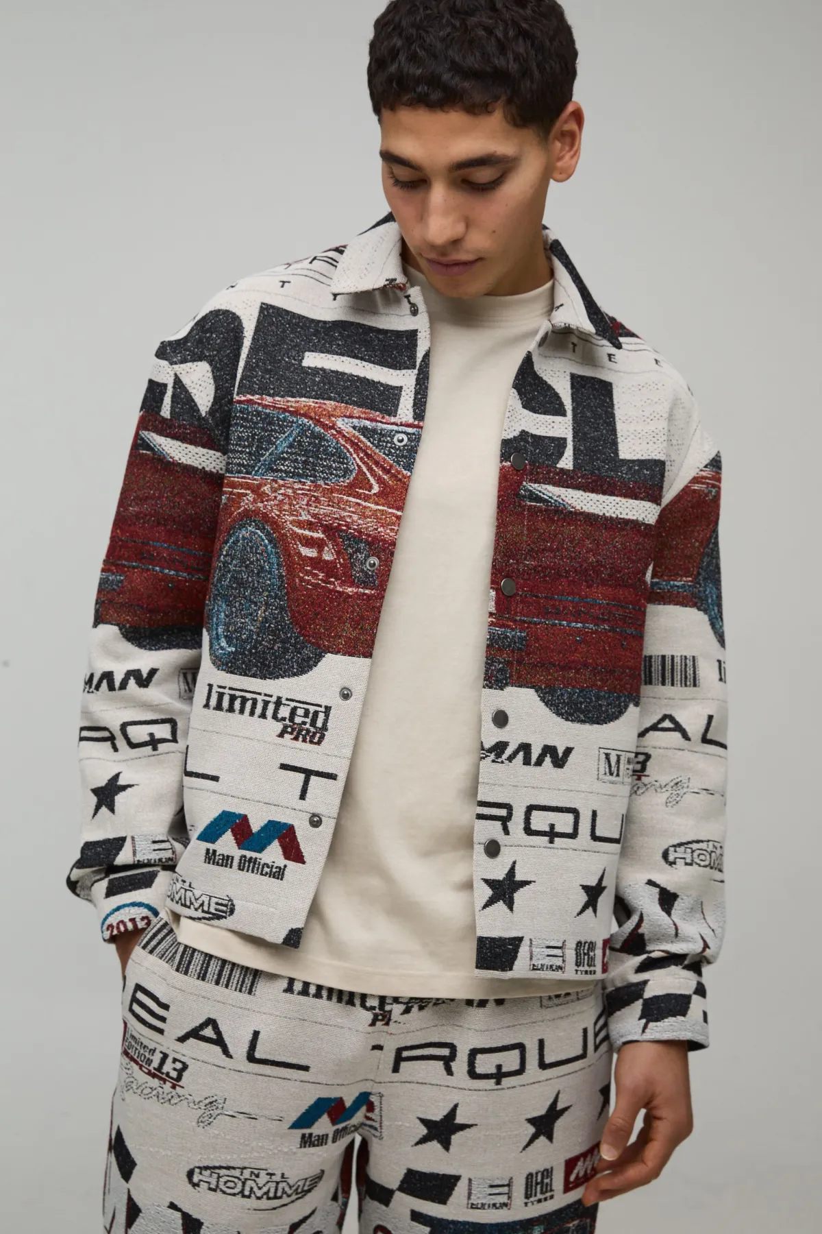 boohooMAN Surchemise Tapisserie Moto Regular<Homme Ensembles|Chemises