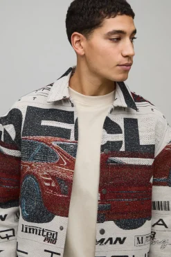 boohooMAN Surchemise Tapisserie Moto Regular<Homme Ensembles|Chemises