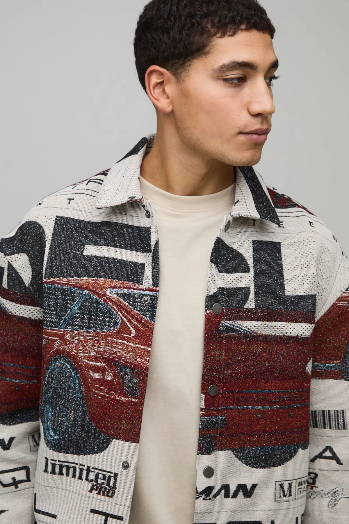 boohooMAN Surchemise Tapisserie Moto Regular<Homme Ensembles|Chemises