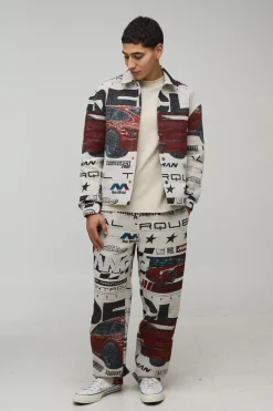 boohooMAN Surchemise Tapisserie Moto Regular<Homme Ensembles|Chemises