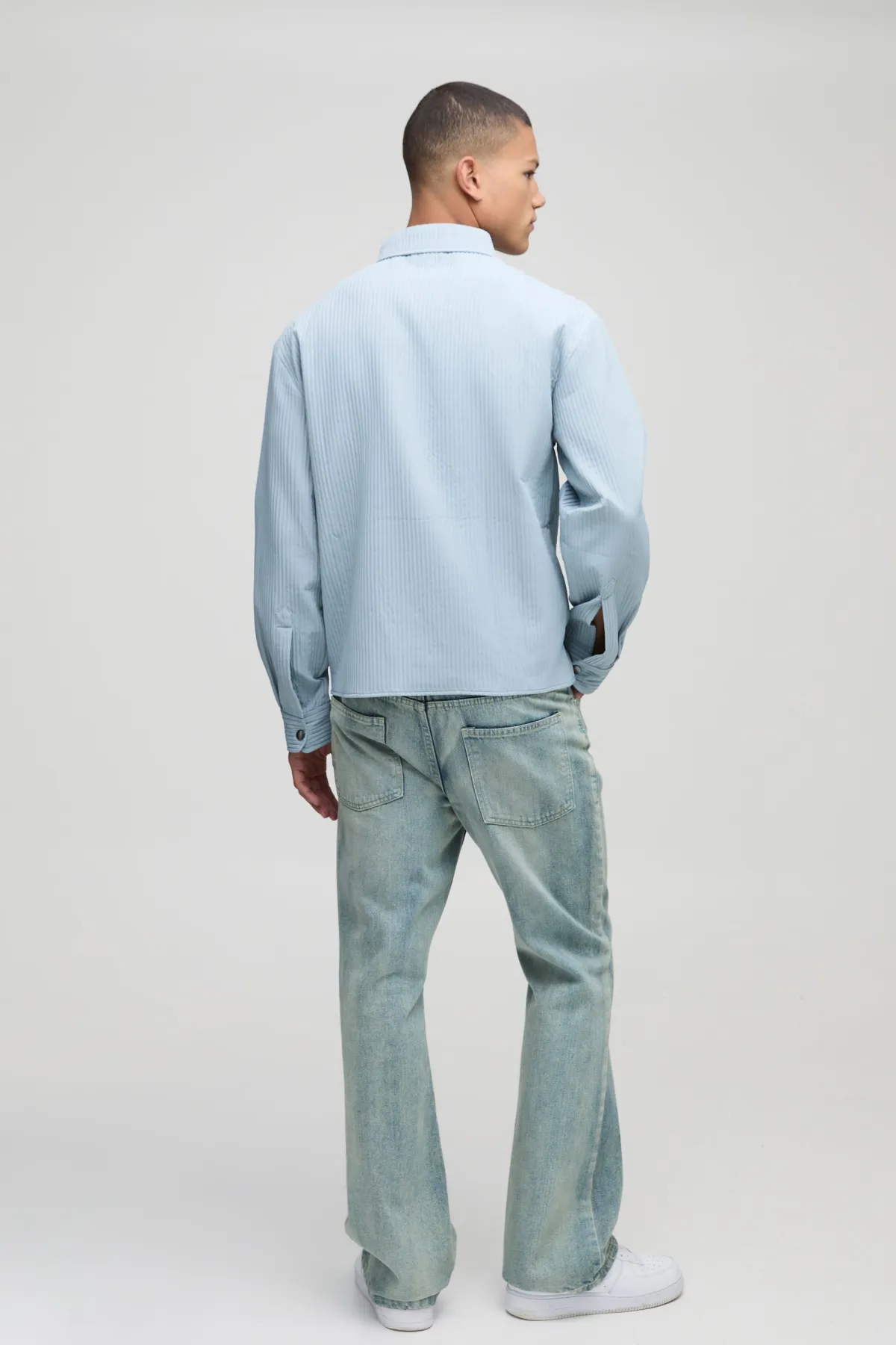 boohooMAN Surchemise technique à plis surdimensionnée<Homme Chemises