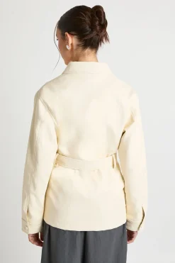 Surchemise Utilitaire À Poches En Synthétiquecuir Avec Ceinture