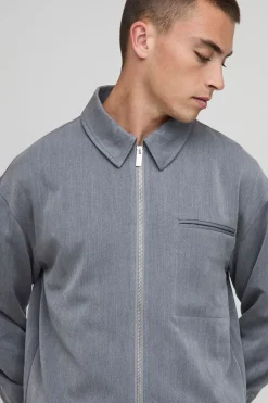 boohooMAN Surchemise à zip classique avec détails de poche<Homme Chemises