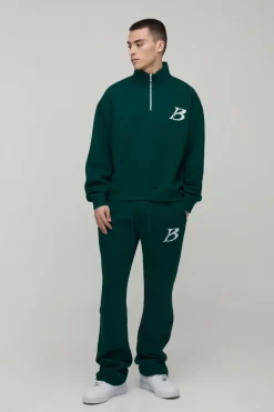 Surdimensionné Boxy B 1/4 Zip survêtement superposé