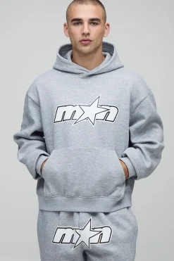 boohooMAN Surdimensionné Boxy Man Star survêtement à capuche avec ourlet fendu<Homme Survêtements
