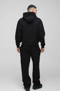 Surdimensionné Boxy Official Tonal Print Zip Hooded Tracksuit