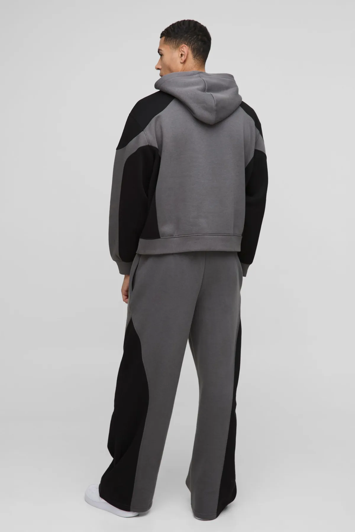boohooMAN Surdimensionné, coupe boxy, détail couture pour hommes - survêtement à capuche<Homme Survêtements