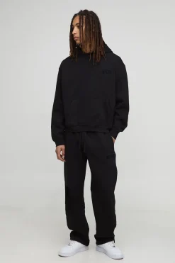Surdimensionné survêtement à capuche raglan pour homme