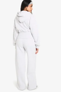 boohoo Survêtement avec sweat à capuche Deep Hem et joggeur à jambe droite<Femme Survêtements|Survêtements