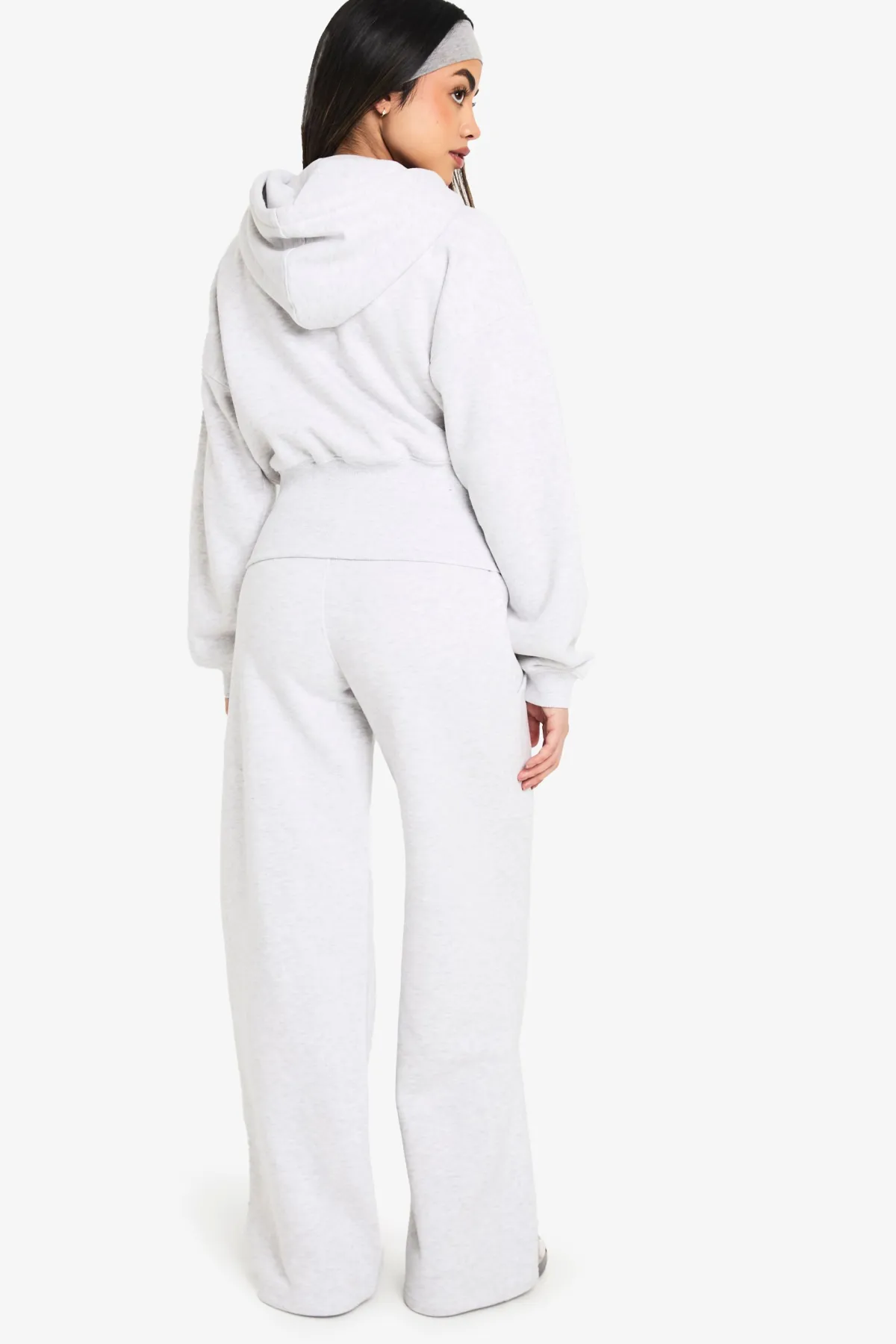 boohoo Survêtement avec sweat à capuche Deep Hem et joggeur à jambe droite<Femme Survêtements|Survêtements