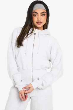 boohoo Survêtement avec sweat à capuche Deep Hem et joggeur à jambe droite<Femme Survêtements|Survêtements