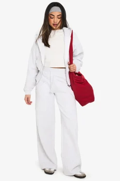 boohoo Survêtement avec sweat à capuche Deep Hem et joggeur à jambe droite<Femme Survêtements|Survêtements