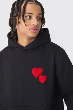 boohooMAN Survêtement à capuche à empiècement cœur Regular Limited<Homme Survêtements