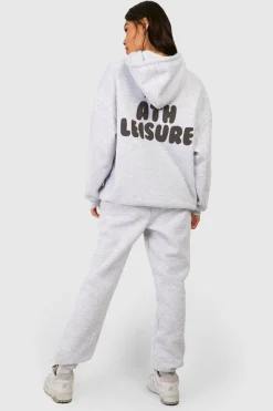 Survêtement à capuche à imprimé puff
