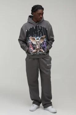 boohooMAN Survêtement à Casynthétiqueche Graphique Renaissance Coupe Ample Oversize<Homme Survêtements